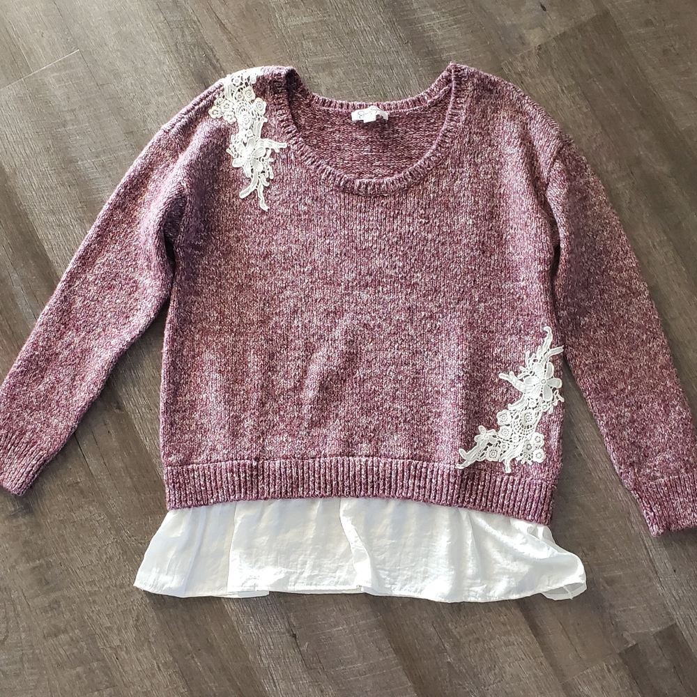 Jessica Simpson Sweater Lace Embellishments - Picture 1 of 6